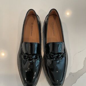 Johnston & Murphy Black Patent Loafers